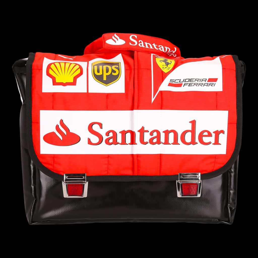 Shoulder bag from racing suit